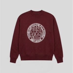 BURGUNDY CNTRL CREWNECK