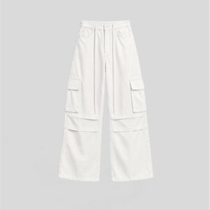 WHITE CARGO PANTS